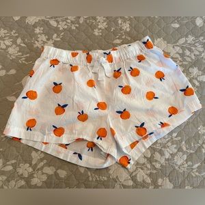 J Crew Orange Pattern Drawstring Shorts Size S 🍊